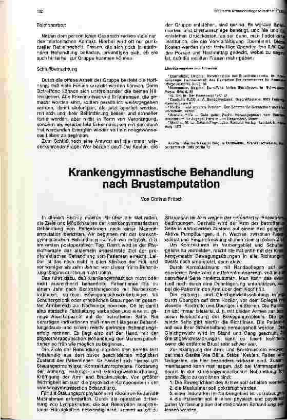 Vorschauseite 5: Interessengemeinschaft brustamputierter Frauen in Berlin