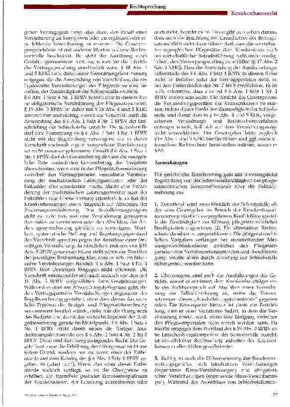 Vorschauseite 4: Pflegesatzrecht: Unwirksamer Ausschluss der Schiedsstellenfähigkeit