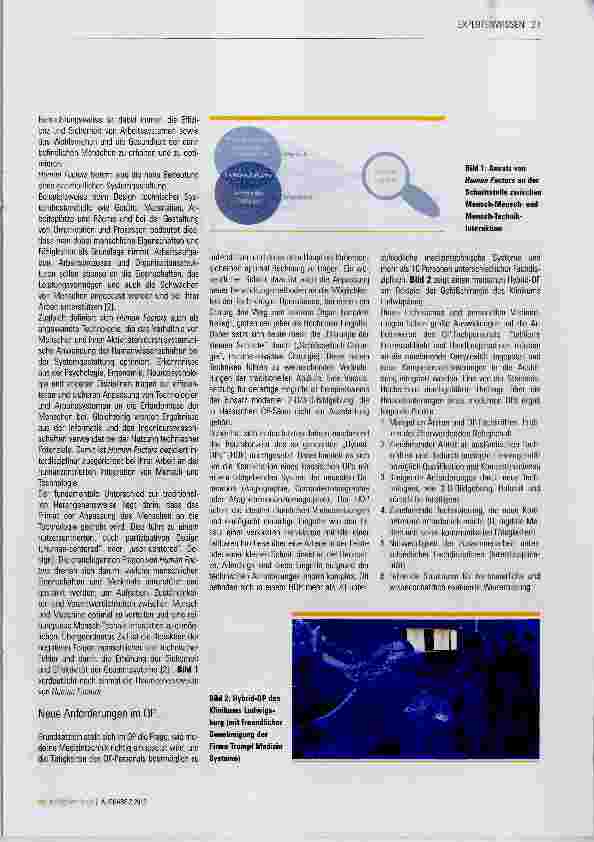 Vorschauseite 2: Human Factors im OP