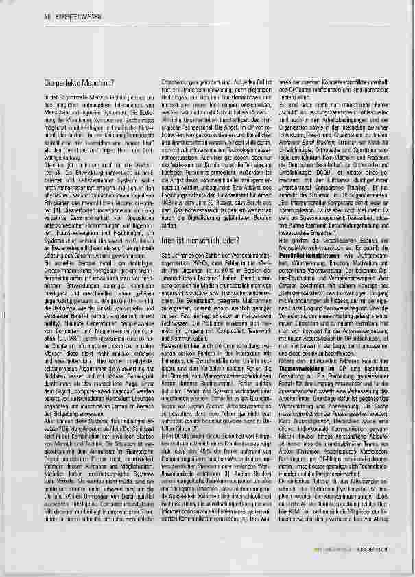 Vorschauseite 3: Human Factors im OP