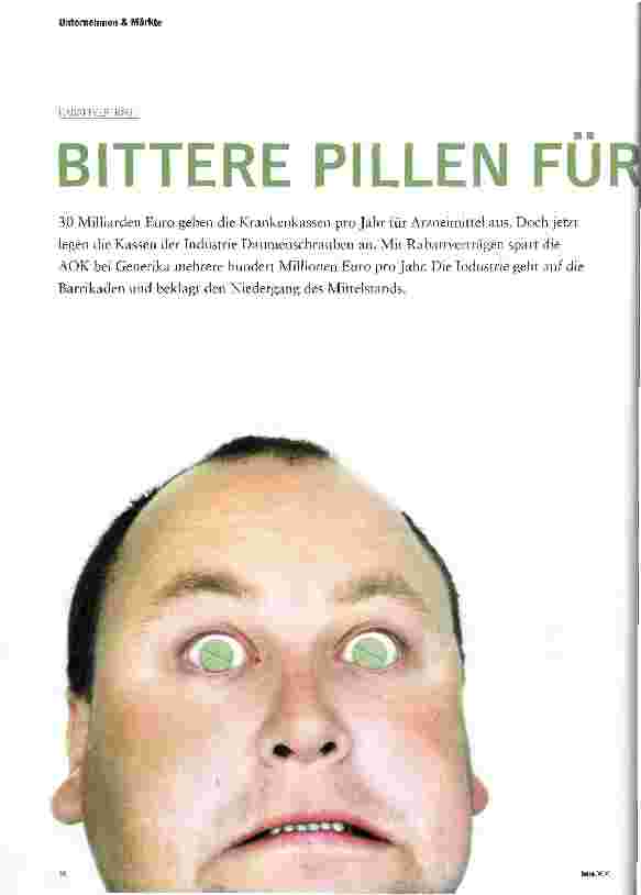 Vorschauseite 1: Bittere Pillen für die Industrie