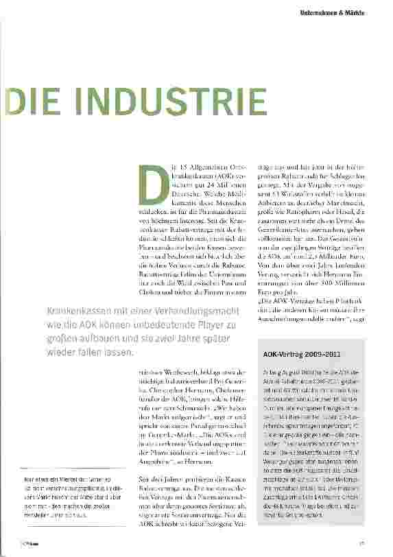 Vorschauseite 2: Bittere Pillen für die Industrie