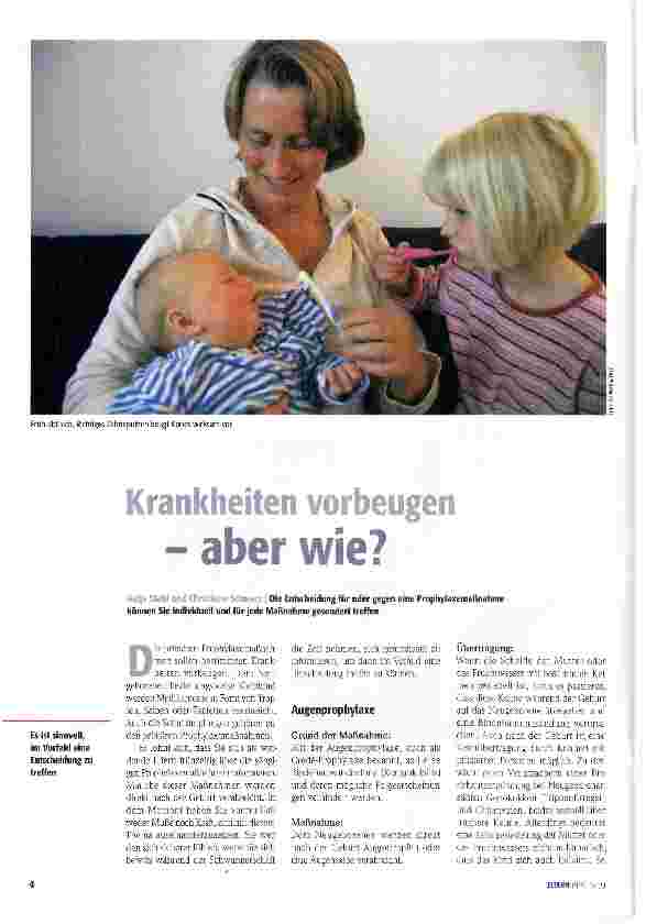 Vorschauseite 1: Krankheiten vorbeugen - aber wie?