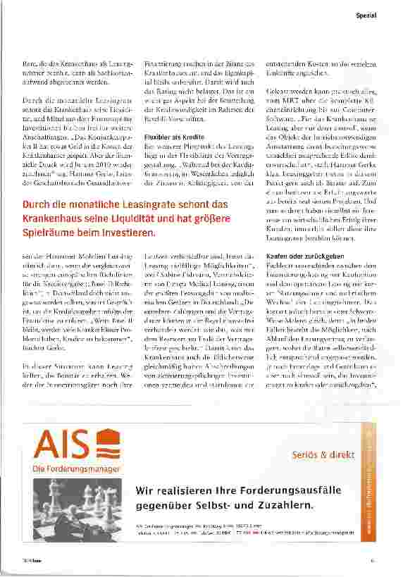 Vorschauseite 2: Tomographen, Tische, Telefone