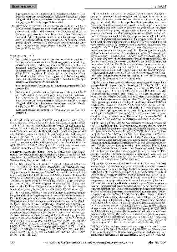 Vorschauseite 2: Tarifauslegung - Eingruppierung -fallgruppenübergreifender Bewährungsaufstieg