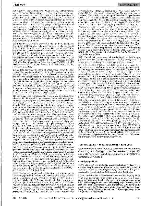 Vorschauseite 3: Tarifauslegung - Eingruppierung -fallgruppenübergreifender Bewährungsaufstieg