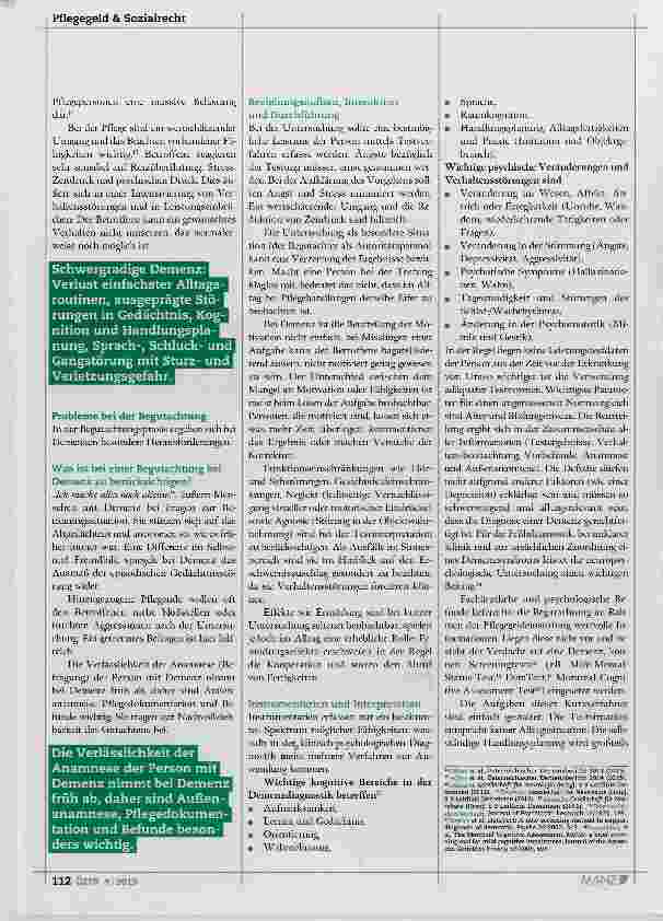 Vorschauseite 2: Psychologische Diagnostik: Demenz und Pflegealltag