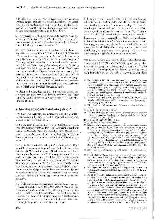 Vorschauseite 4: Die heilmittelwerberechtliche Beurteilung von Bonusprogrammen