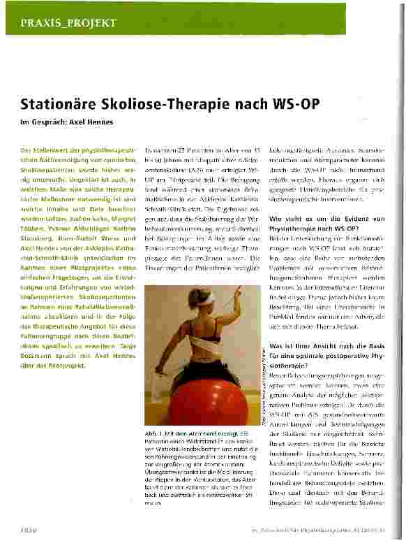 Vorschauseite 1: Stationäre Skoliose-Therapie nach WS-OP