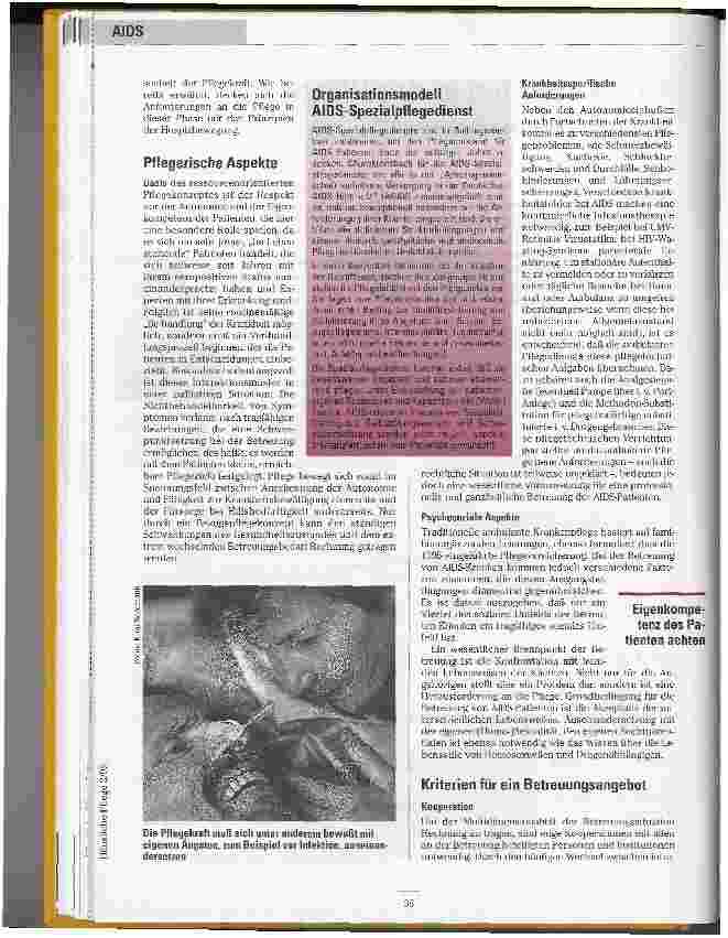 Vorschauseite 2: AIDS-Patienten in der Pflege Möglichkeiten und Grenzen ambulanter Betreuung