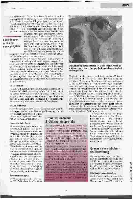 Vorschauseite 3: AIDS-Patienten in der Pflege Möglichkeiten und Grenzen ambulanter Betreuung