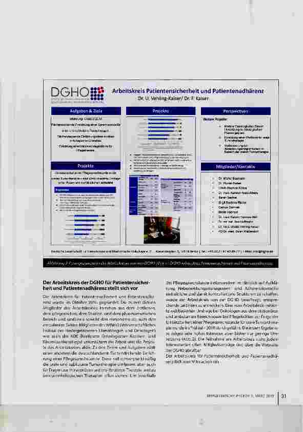 Vorschauseite 4: Patientensicherheit und Patientenadhärenz: heute aktuell in Zukunft aktuell