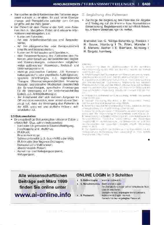 Vorschauseite 4: Überwachung nach Anästhesieverfahren