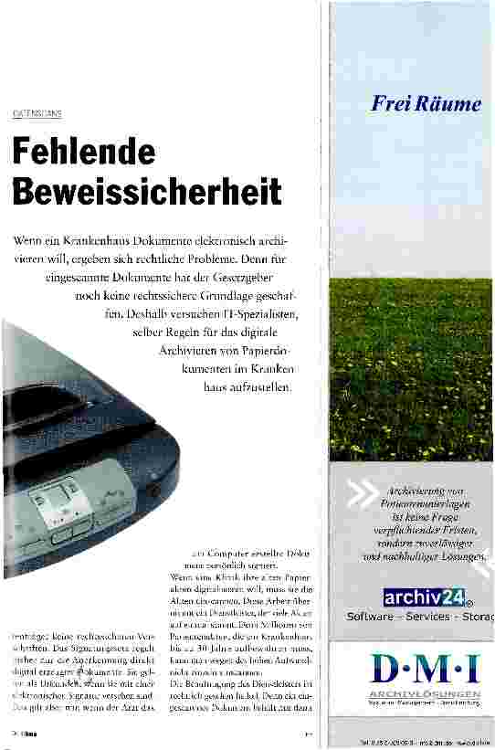 Vorschauseite 1: Fehlende Beweissicherheit