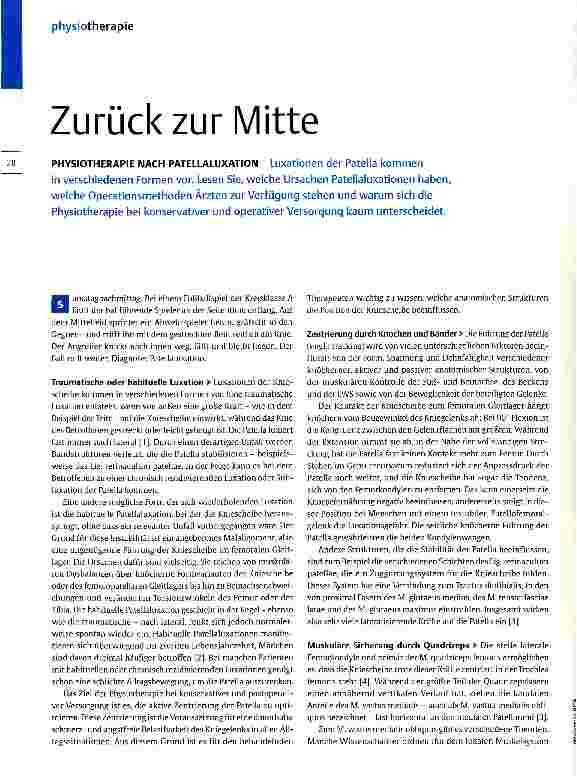 Vorschauseite 1: Zurück zur Mitte
