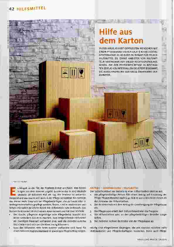 Vorschauseite 1: Hilfe aus dem Karton