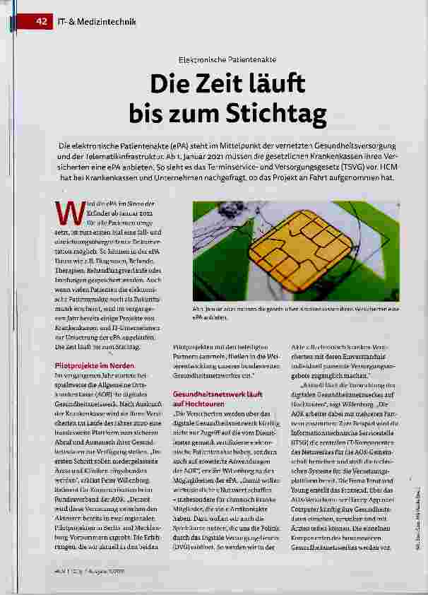 Vorschauseite 1: Die Zeit läuft bis zum Stichtag