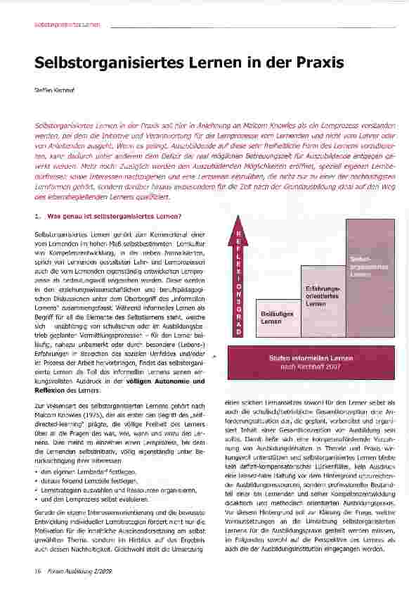 Vorschauseite 1: Selbstorganisiertes Lernen in der Praxis