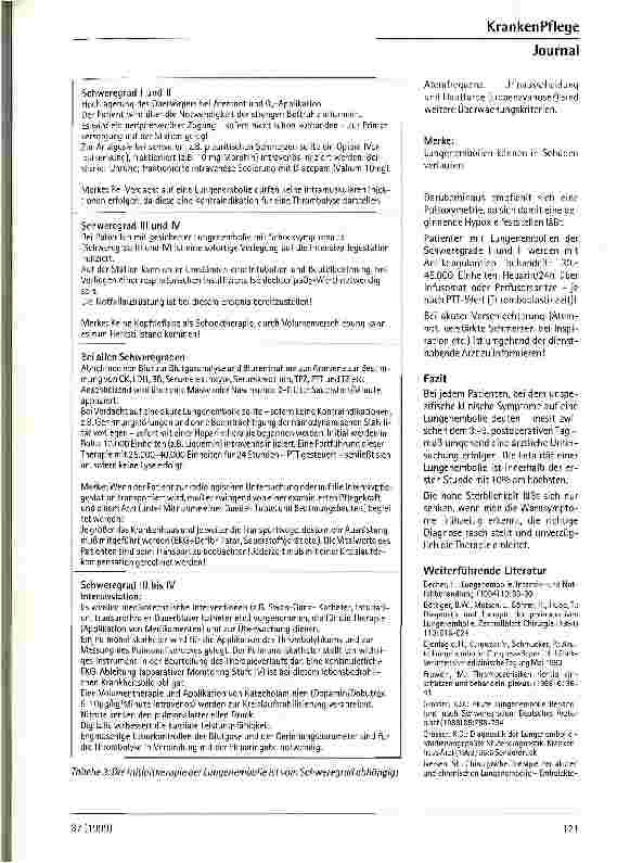 Vorschauseite 6: Akute Lungenembolie bei chirurgischen Patienten - Eine schwerwiegende perioperative Komplikation
