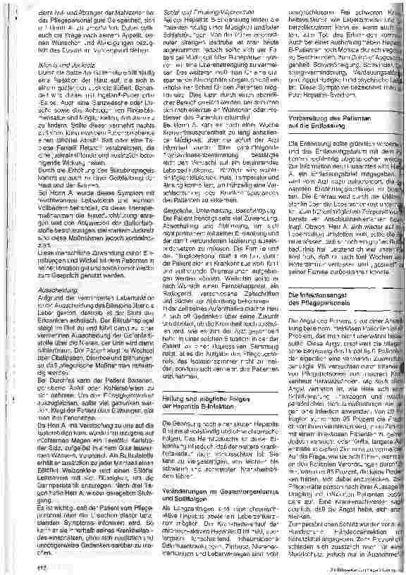Vorschauseite 3: Thema: der Hepatitis B-Patient im Krankenhaus Braun-Preis für Krankenpflegeschulen 1988