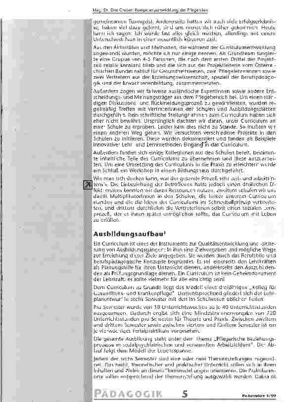 Vorschauseite 4: Kompetenzentwicklung der Pflegenden dargestellt am neuen Curriculum für die psychiatrische Gesundheitsund Krankenpflege in Österreich