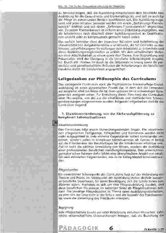 Vorschauseite 5: Kompetenzentwicklung der Pflegenden dargestellt am neuen Curriculum für die psychiatrische Gesundheitsund Krankenpflege in Österreich
