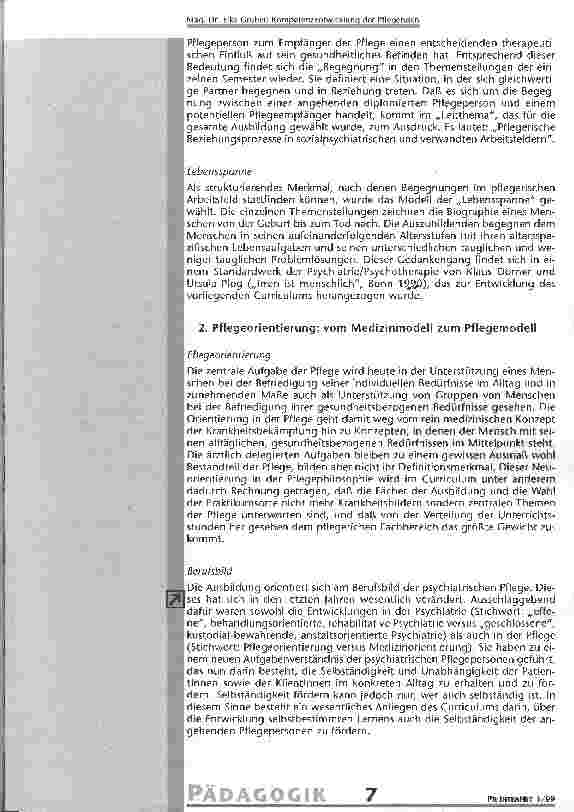 Vorschauseite 6: Kompetenzentwicklung der Pflegenden dargestellt am neuen Curriculum für die psychiatrische Gesundheitsund Krankenpflege in Österreich