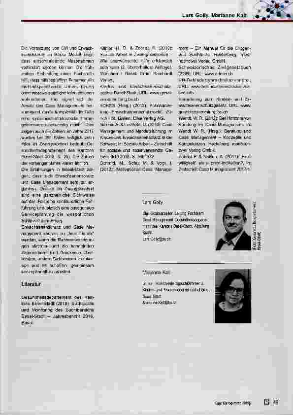 Vorschauseite 6: Case Management und Erwachsenenschutz Beispiel eines erfolgreichen Modells