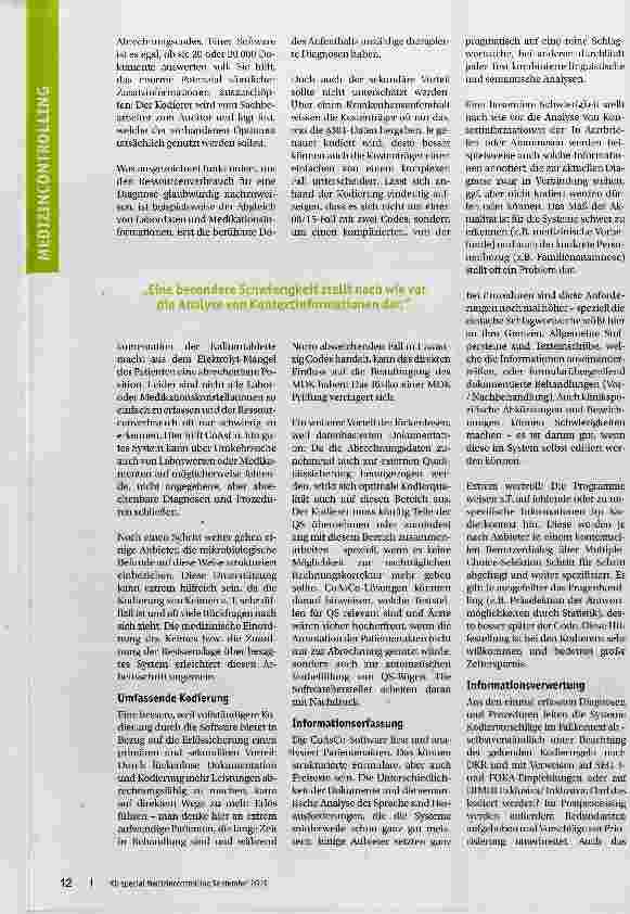Vorschauseite 2: Computer-Assisted Coding - den Kinderschuhen entwachsen?
