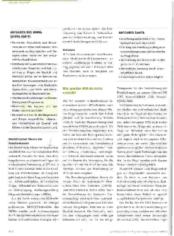 Vorschauseite 3: Health Technology Assessment