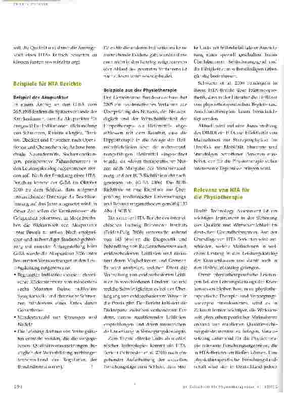 Vorschauseite 5: Health Technology Assessment