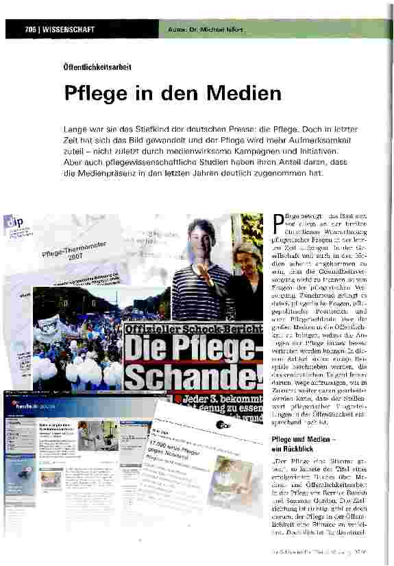Vorschauseite 1: Pflege in den Medien