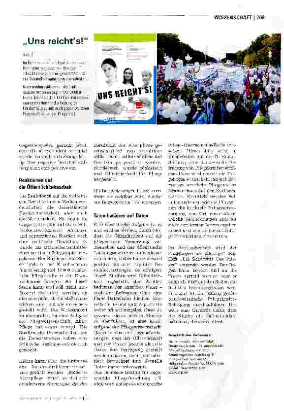 Vorschauseite 4: Pflege in den Medien