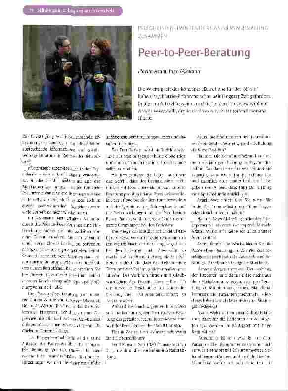 Vorschauseite 1: Peer-to-Peer-Beratung