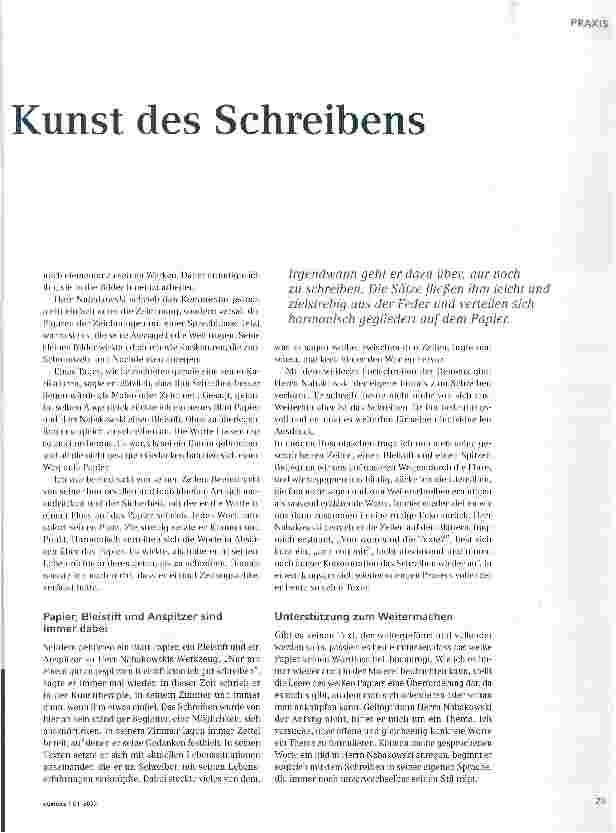 Vorschauseite 2: Die wiederentdeckte Kunst des Schreibens