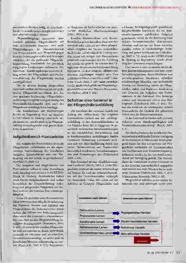 Vorschauseite 2: Lerninseln an der KUNO-Klinik St. Hedwig in Regensburg: Eine qualitative, effektive und effiziente Pflegeschülerausbildung im Kliniksetting