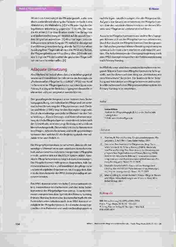 Vorschauseite 4: Professionelle Pflege von suizidalen Menschen - Primary Nursing nach Manthey