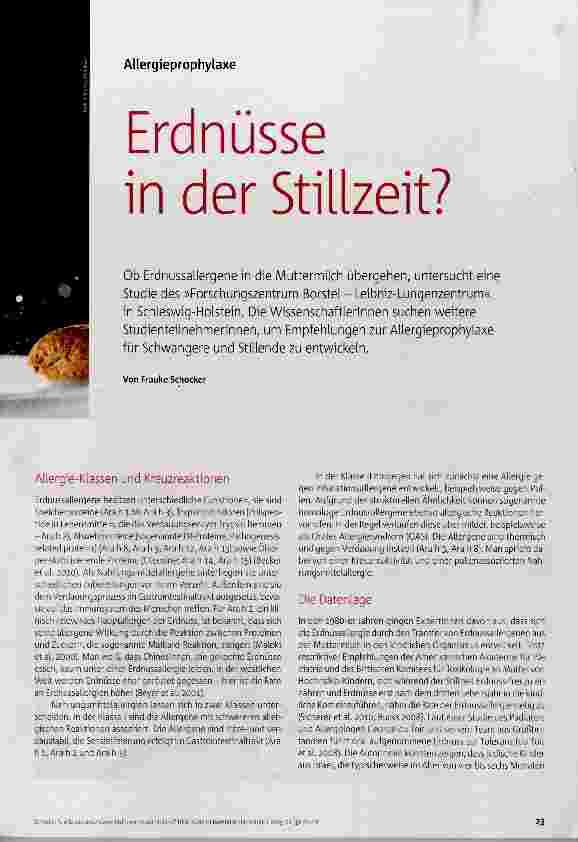 Vorschauseite 2: Erdnüsse in der Stillzeit?