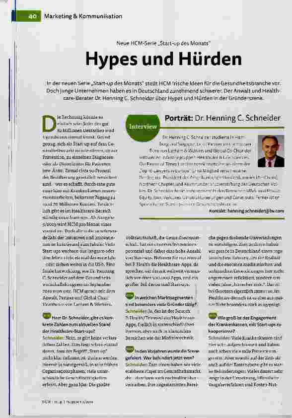 Vorschauseite 1: Hypes und Hürden
