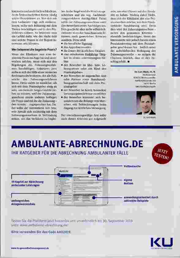 Vorschauseite 2: Ambulant statt stationär?