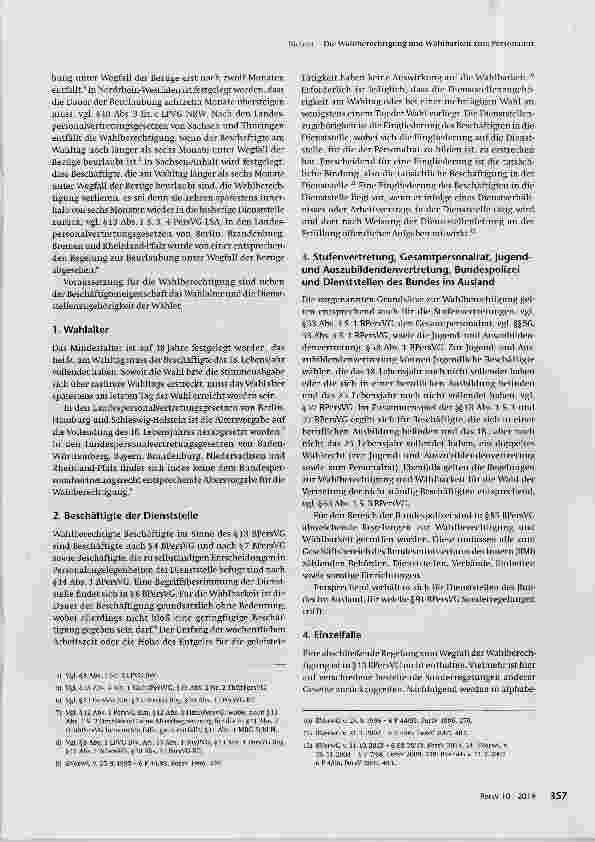 Vorschauseite 2: Die Wahlberechtigung und Wählbarkeit zum Personalrat