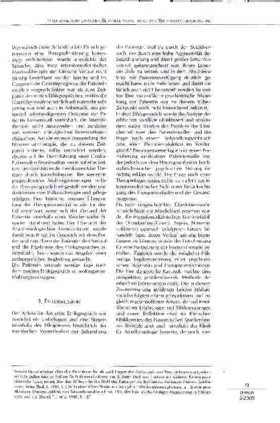 Vorschauseite 4: INTENSIVMEDIZIN ZWISCHEN BEHANDLUNCSAUFTRAG UND BEHANDLUNGSBEGRENZUNG: EINE KLINISCH-ETHISCHE KASUISTIK