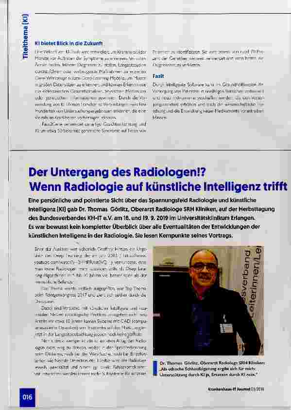 Vorschauseite 2: Wie Künstliche Intelligenz das Gesundheitswesen verändert