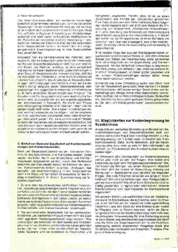 Vorschauseite 4: Kostensteigerung, Kostenbegrenzung, Qualitätssicherung im Bereich der Krankenhausversorgung