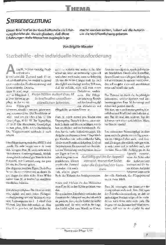 Vorschauseite 1: Sterbebegleitung