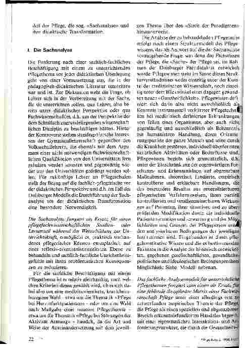 Vorschauseite 6: Ein Beitrag zu einer Fachdidaktik Pflegedas Duisburger Modell