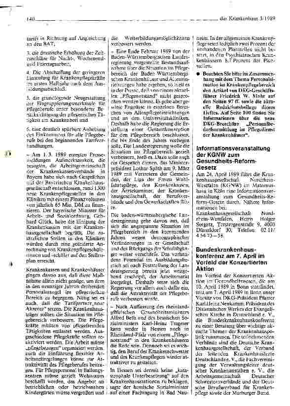 Vorschauseite 2: Einige aktuelle Aspekte zur Diskussion über die Personalsituation in den Krankenhäusern