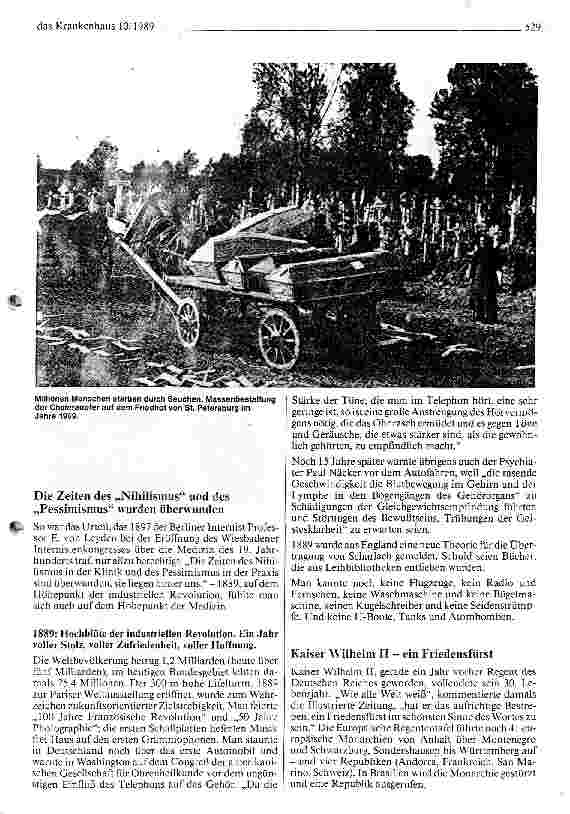 Vorschauseite 3: 100 Jahre Entwicklung in der Medizin (I)