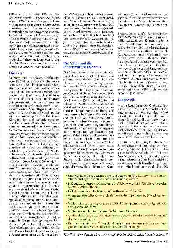 Vorschauseite 2: Münchhausen-by-proxy-Syndrom