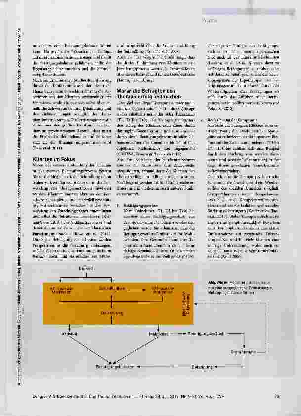 Vorschauseite 2: Klienten in der psychiatrischen I Ergotherapie eine Stimme geben
